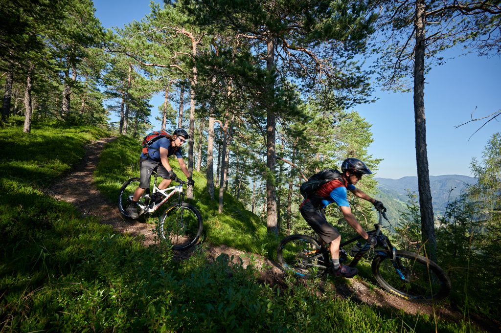 Mountain biking among Koroška's forests and views offers the perfect combination of adrenaline, movement, and nature exploration.