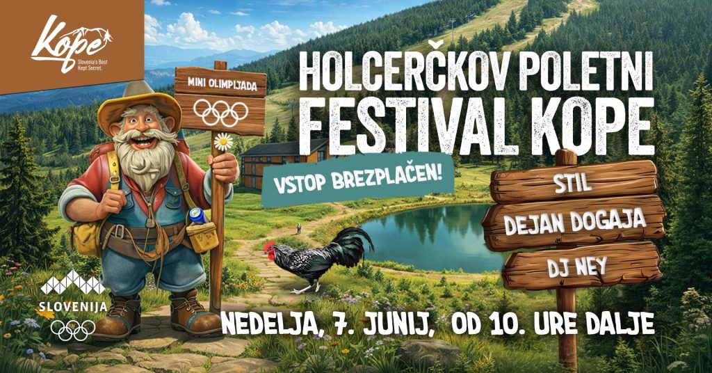 A family summer event with a free program, mini Olympics, music, and entertainment in the embrace of Pohorje nature.