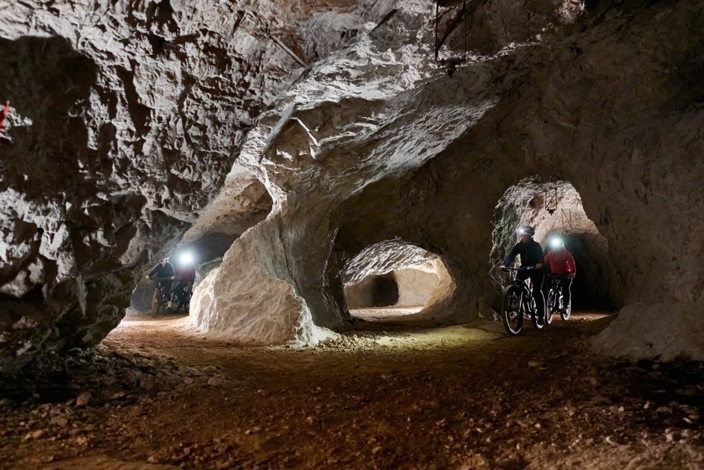 A unique cycling experience through abandoned mine tunnels.