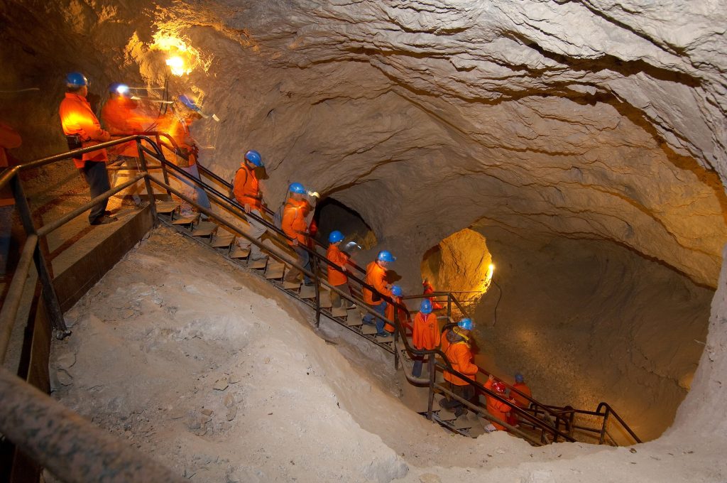 Visitors venture through former mining tunnels and discover the rich mining heritage of the Mežica Valley.