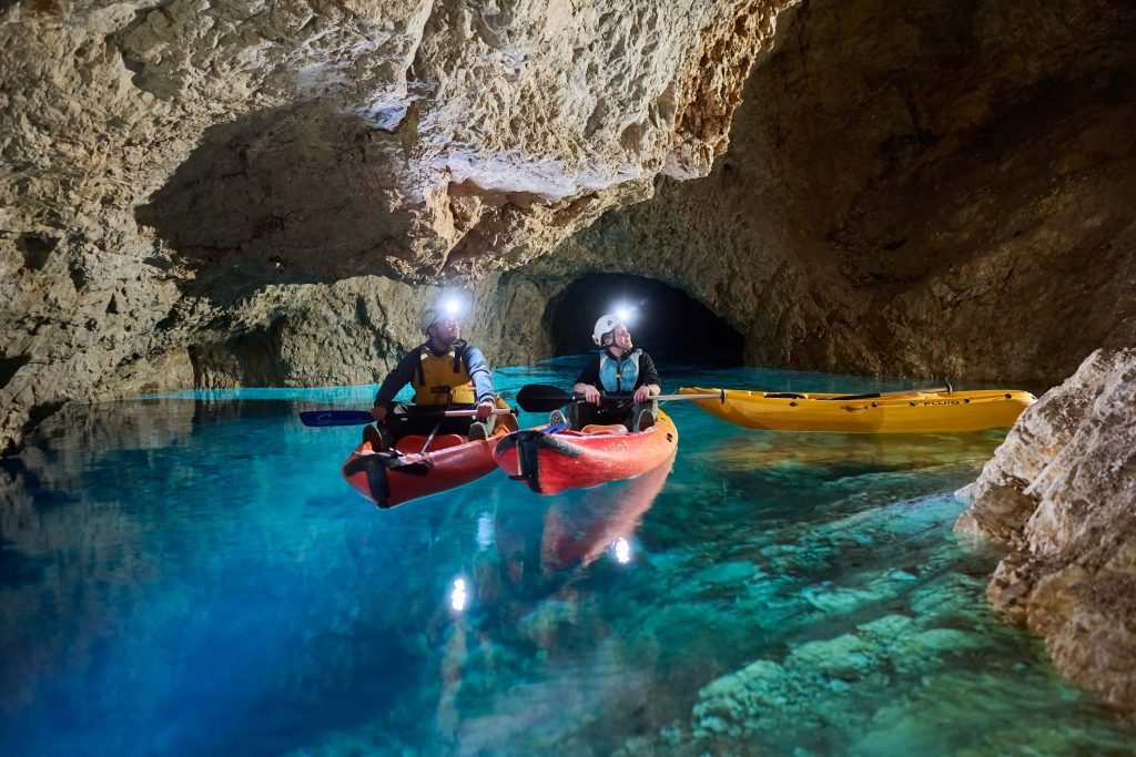 Kayaking through the mysterious Peca Underground.