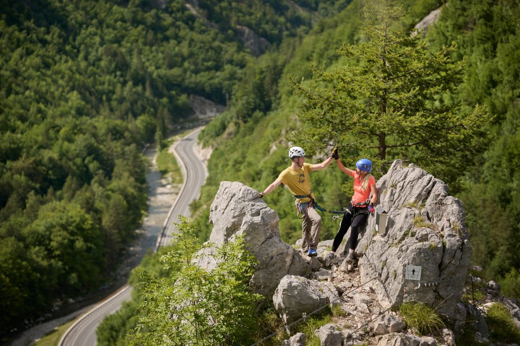 High five for successfully reaching the summit.