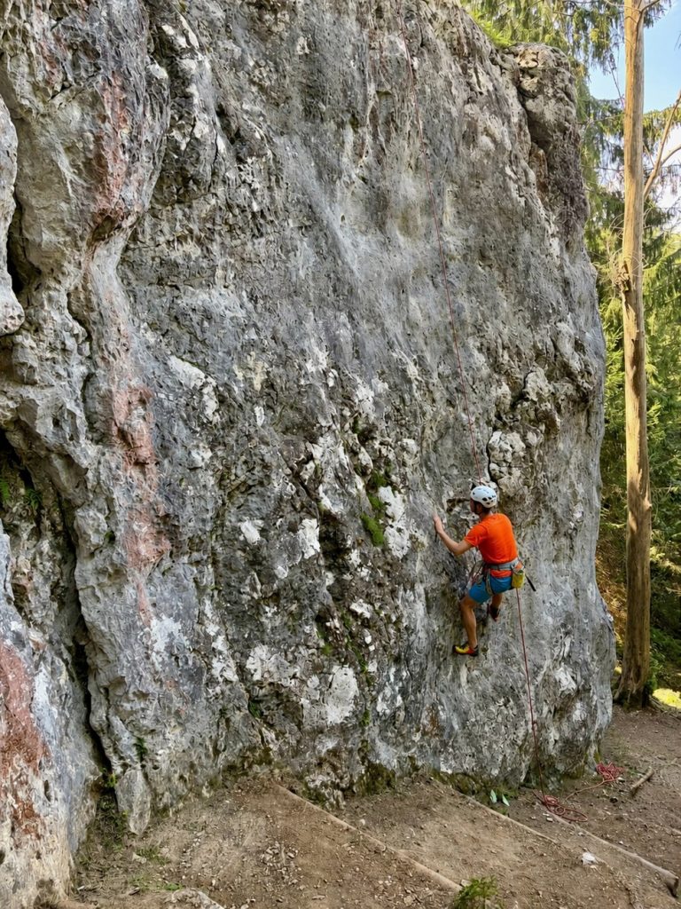 A popular natural climbing wall for sport-climbing enthusiasts.